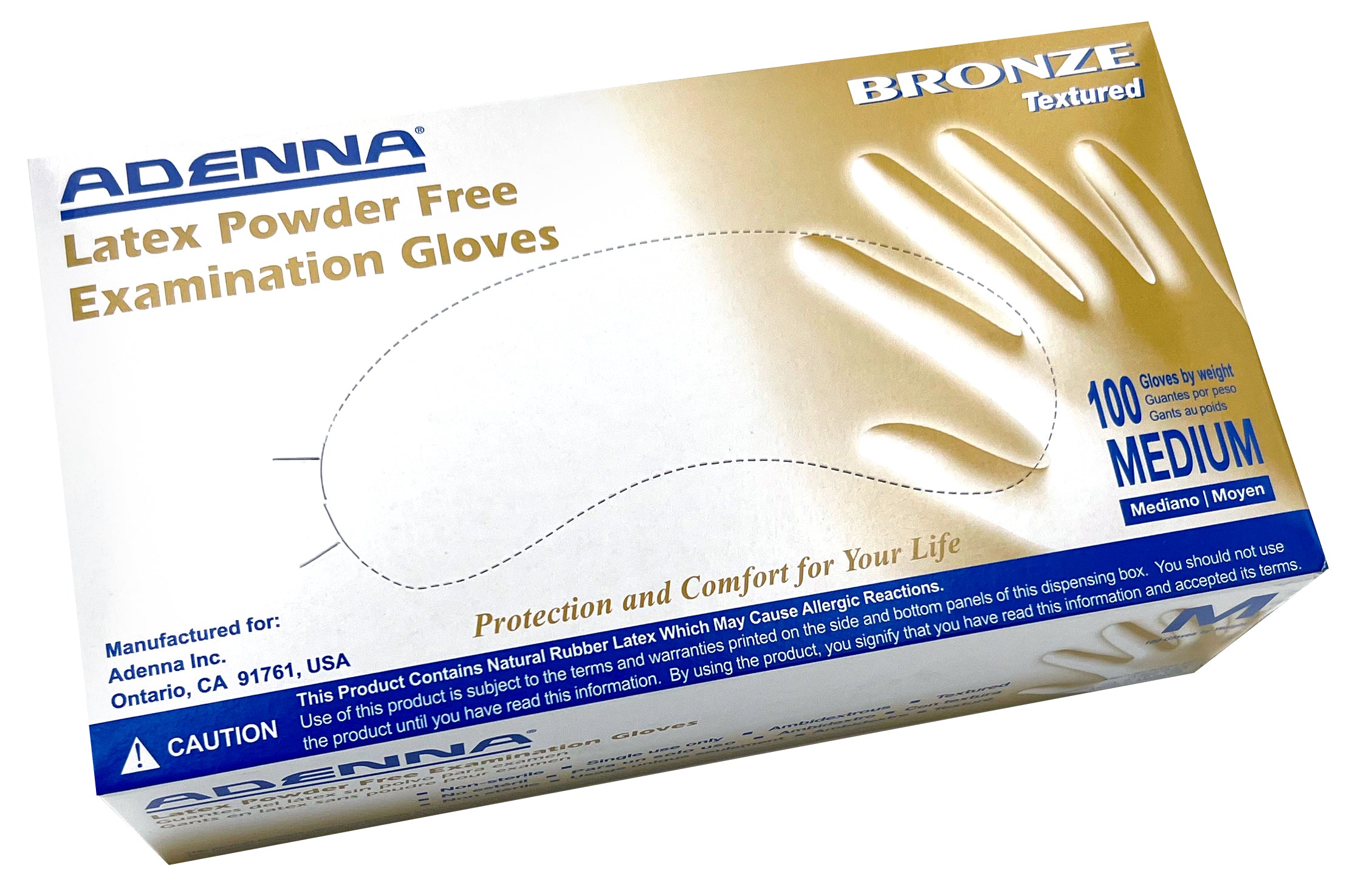 Adenna Latex Powder Free Examination Gloves