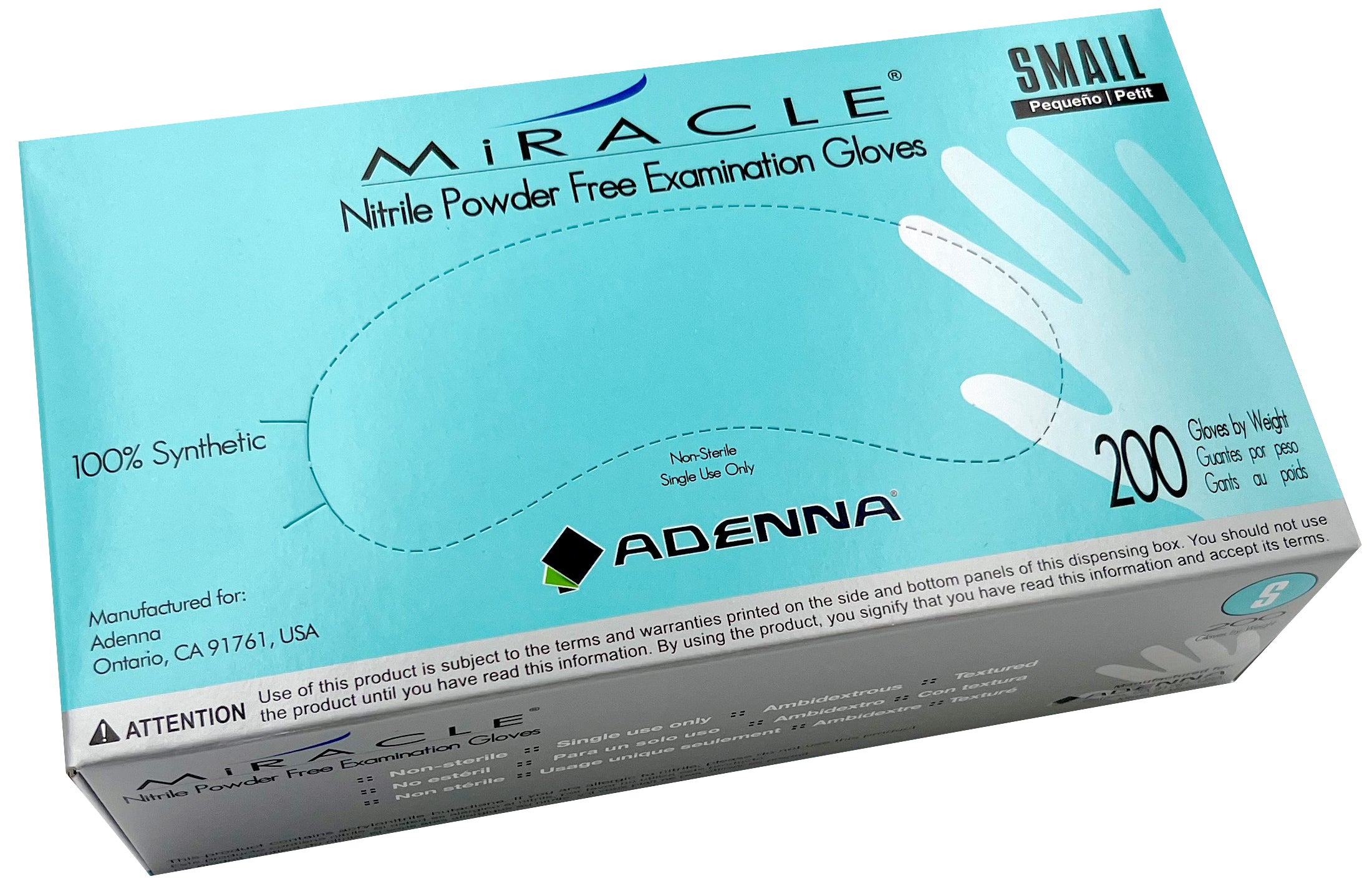 Adenna Miracle Nitrile Powder Free Examination Gloves 
