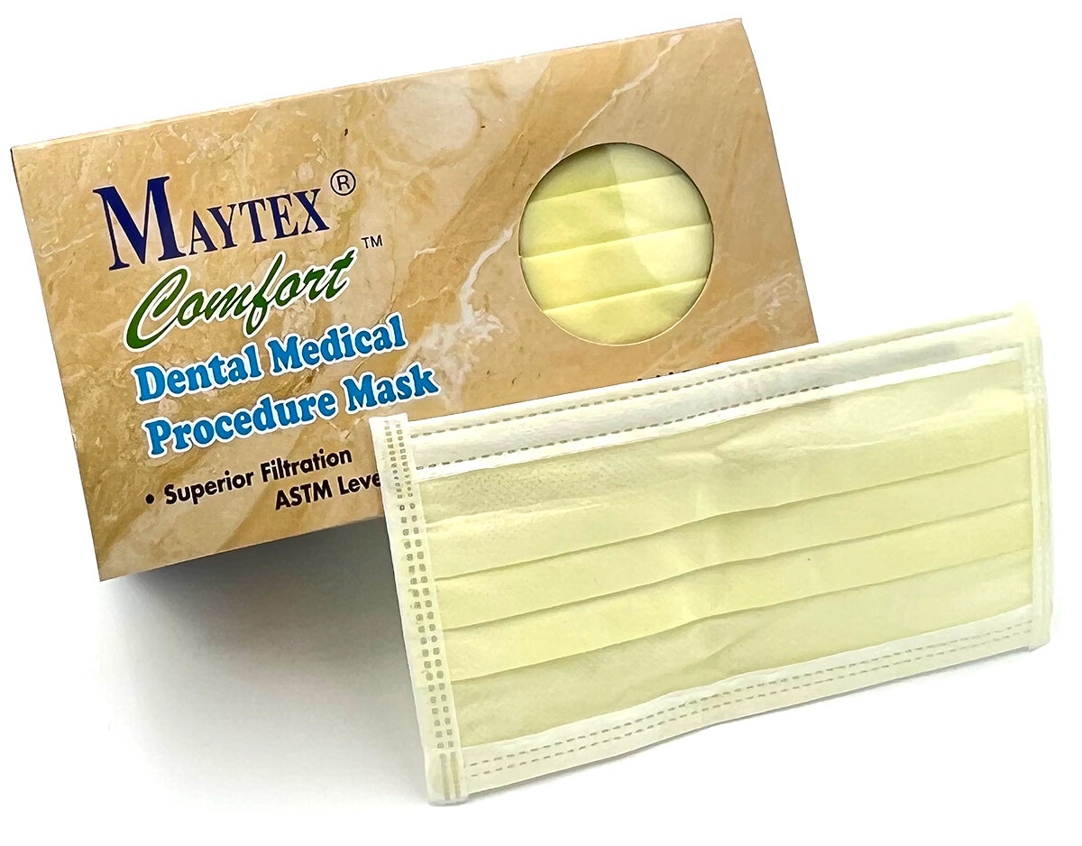 Maytex Yellow Earloop Exam Mask