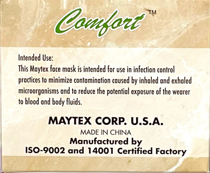 Maytex Yellow Earloop Exam Mask | Intended Use Statement