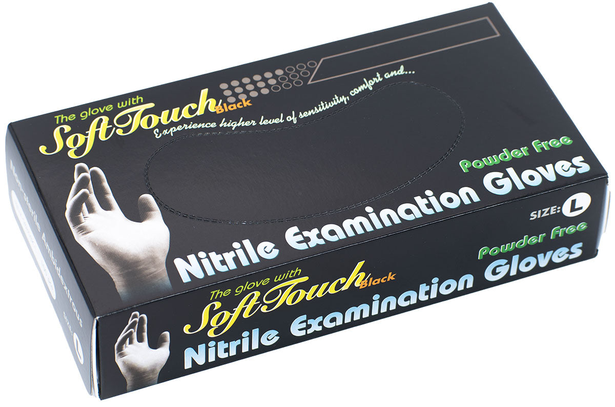 SoftTouch Black Nitrile Gloves