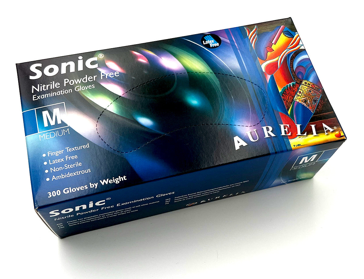 Sonic Nitrile Gloves by Aurelia of 300 Gloves In Stock