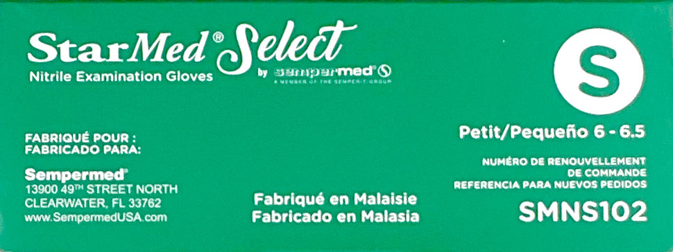 StarMed Select Nitrile Gloves | Box Side