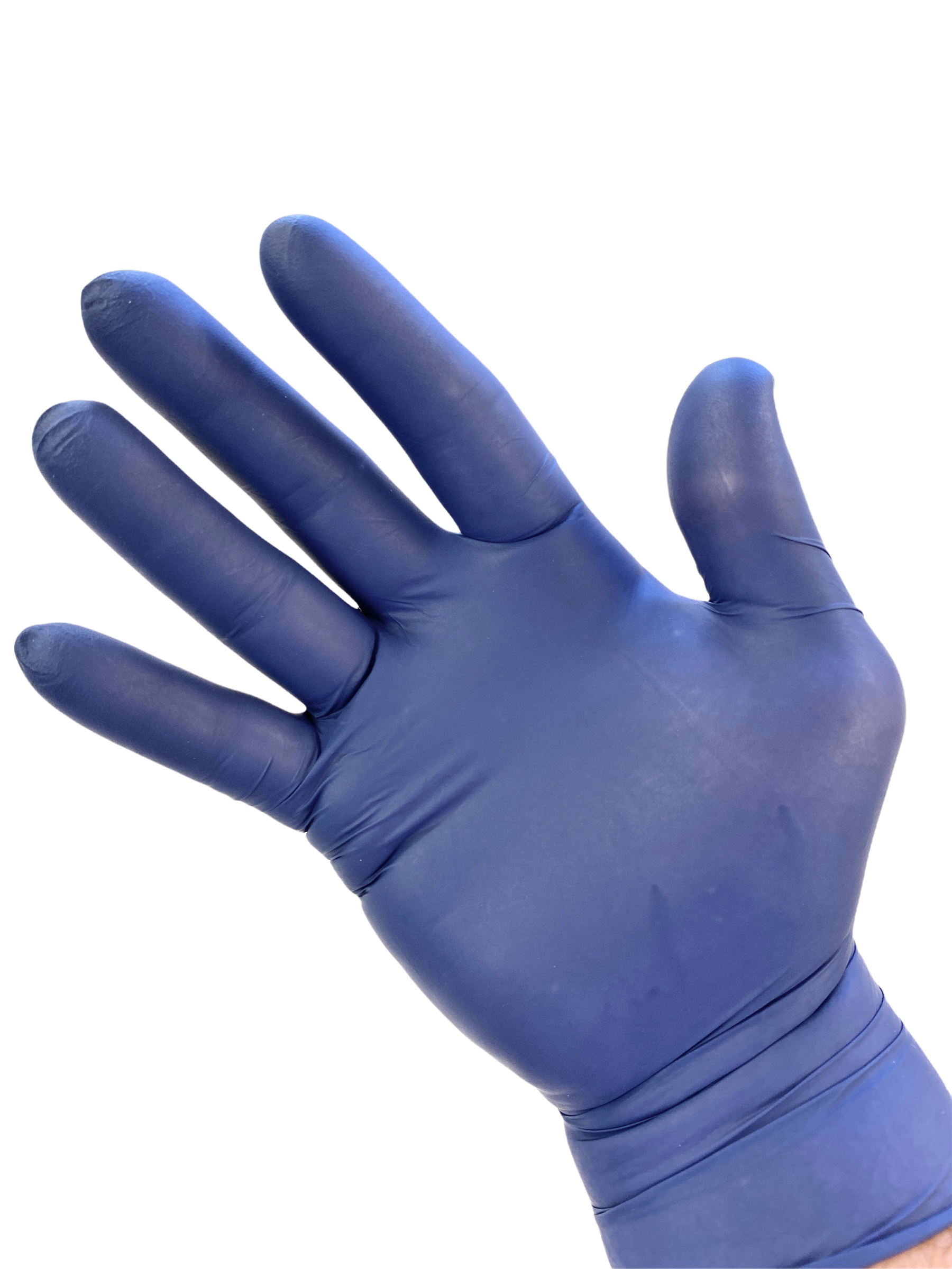Cranberry Transcend Nitrile Exam Gloves on a hand