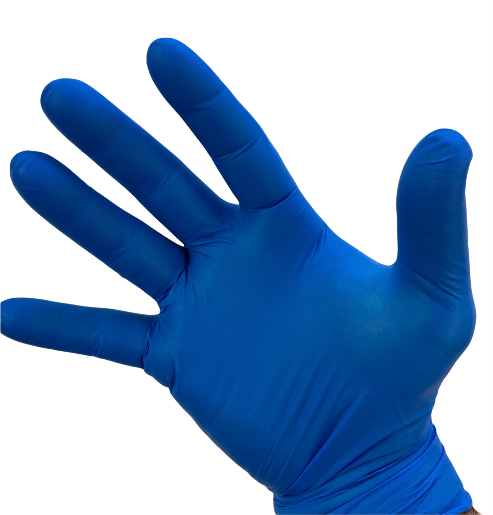 Blossom Dark Blue Nitrile Gloves on hand