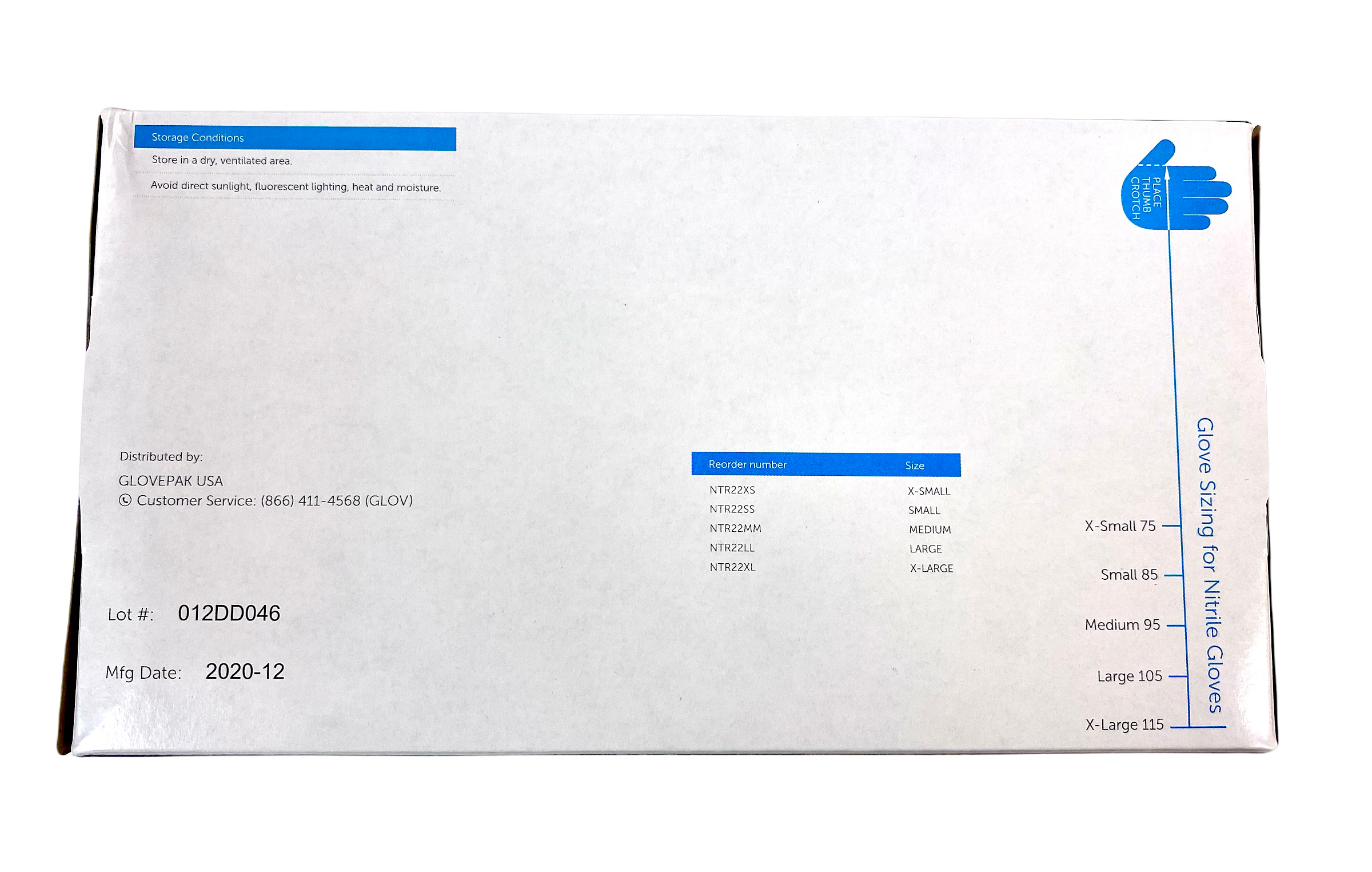 glovepak laguna nitrile gloves sizing guide