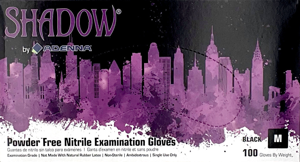 Adenna Shadow Nitrile Gloves | Front of Box