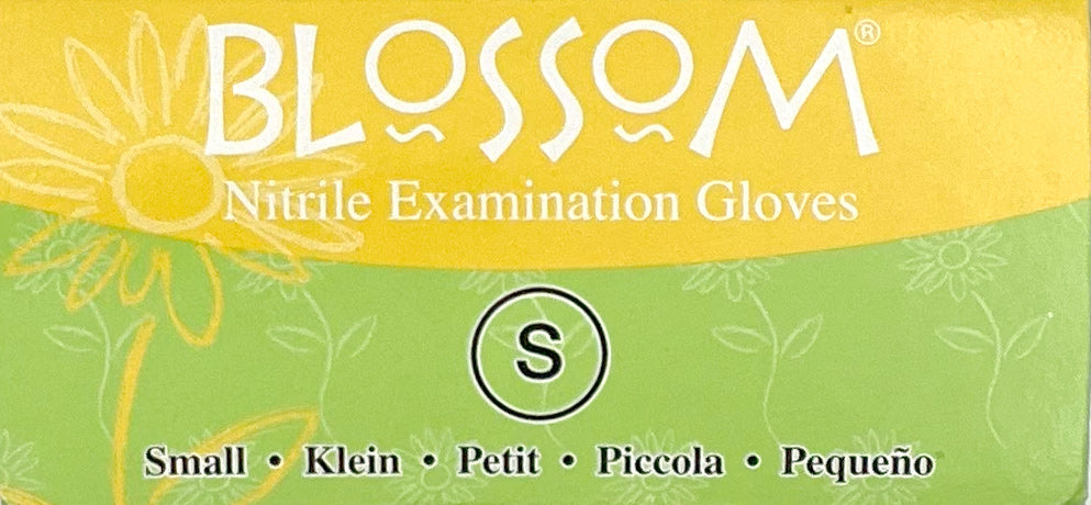 Blossom Nitrile Avocado Green Exam Gloves | Box Side