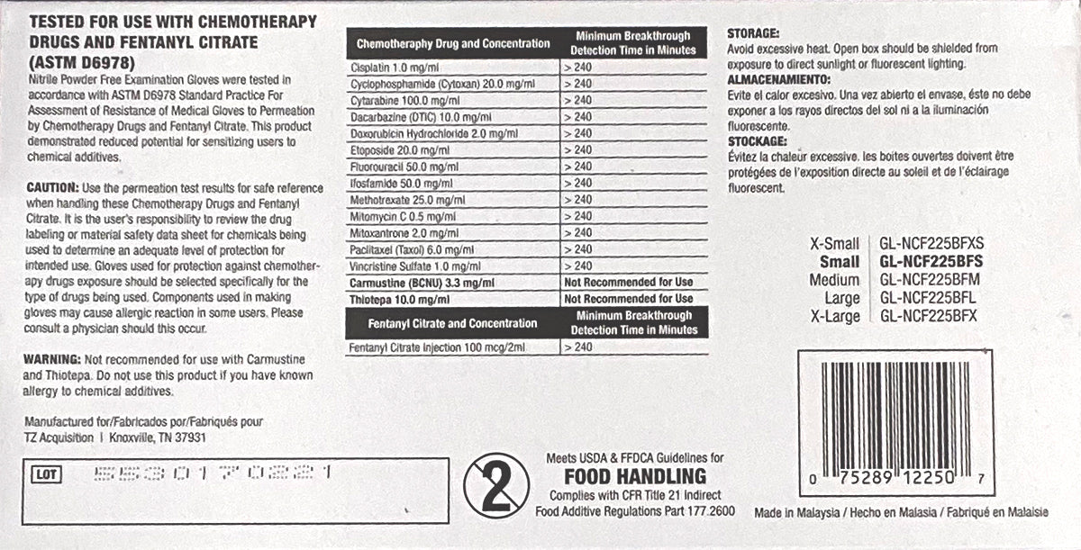 Enov-8 Powder Free Nitrile Exam Gloves | Chemo and Fentanyl Tested | Storage and Warnings