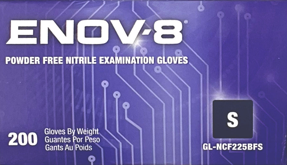 Enov-8 Nitrile Gloves | Product Box Side