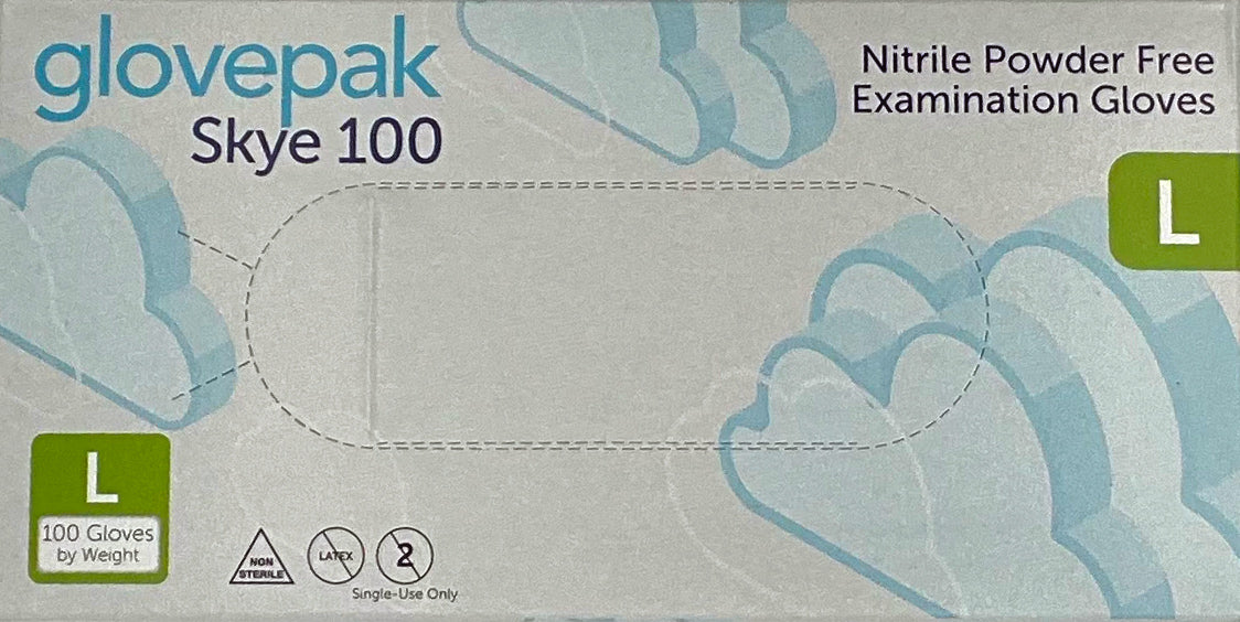 Glovepak Skye 100 Nitrile Exam Gloves | Non Sterile