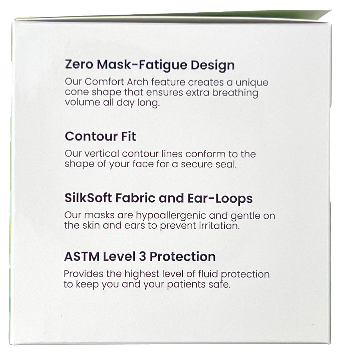 Maytex Cool Breathe Mask | Box Side Product Details