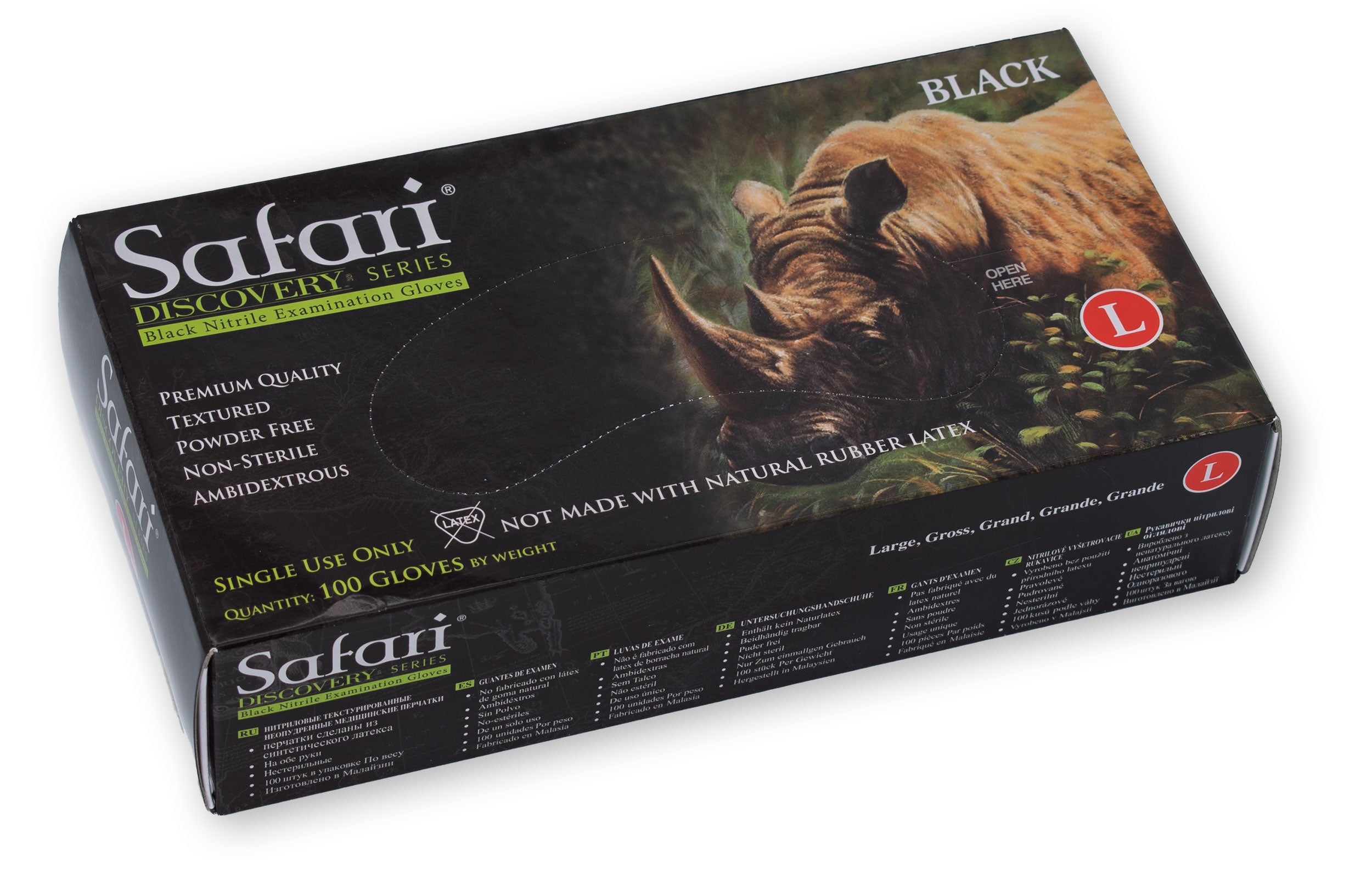 Safari Black Nitrile Gloves