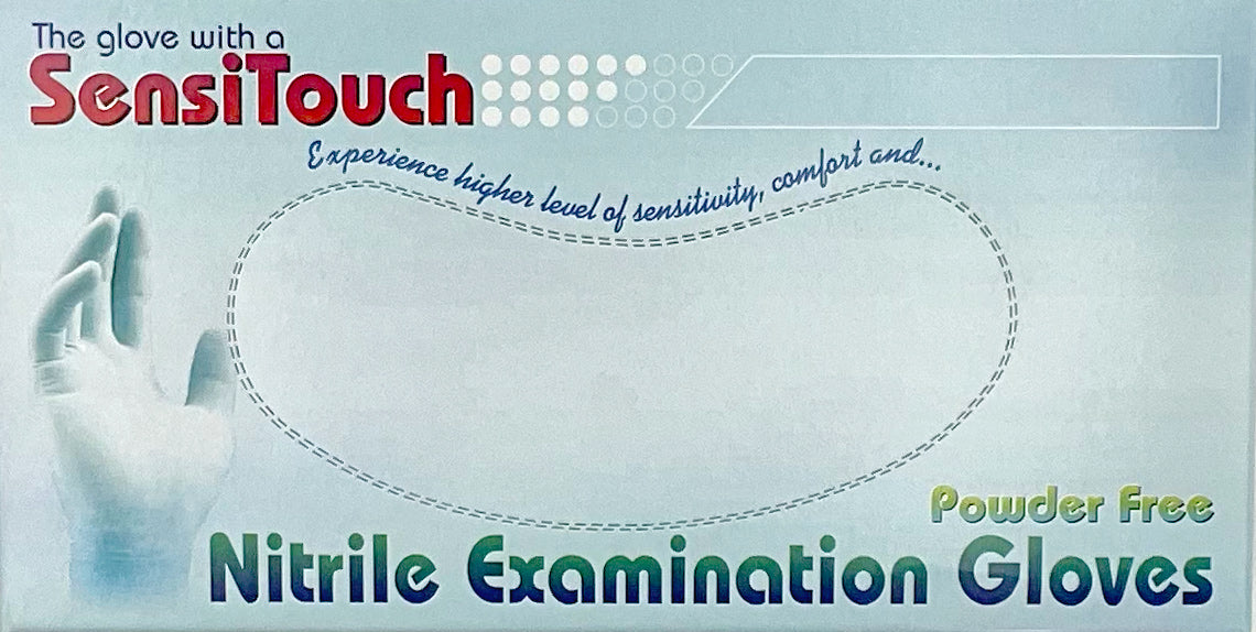 Sensitouch Nitrile Examination Gloves | Top of Box