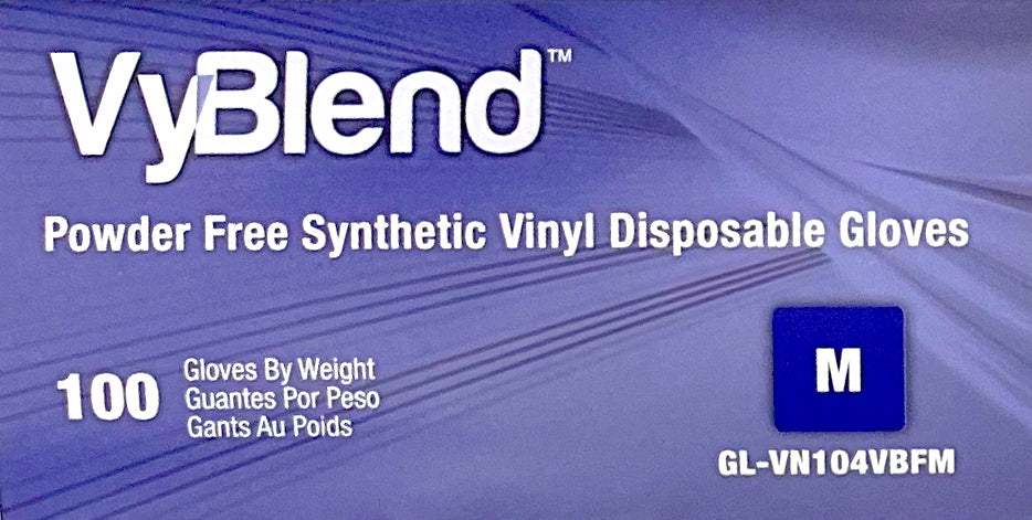 VyBlend Synthetic Vinyl Gloves | Side of Box