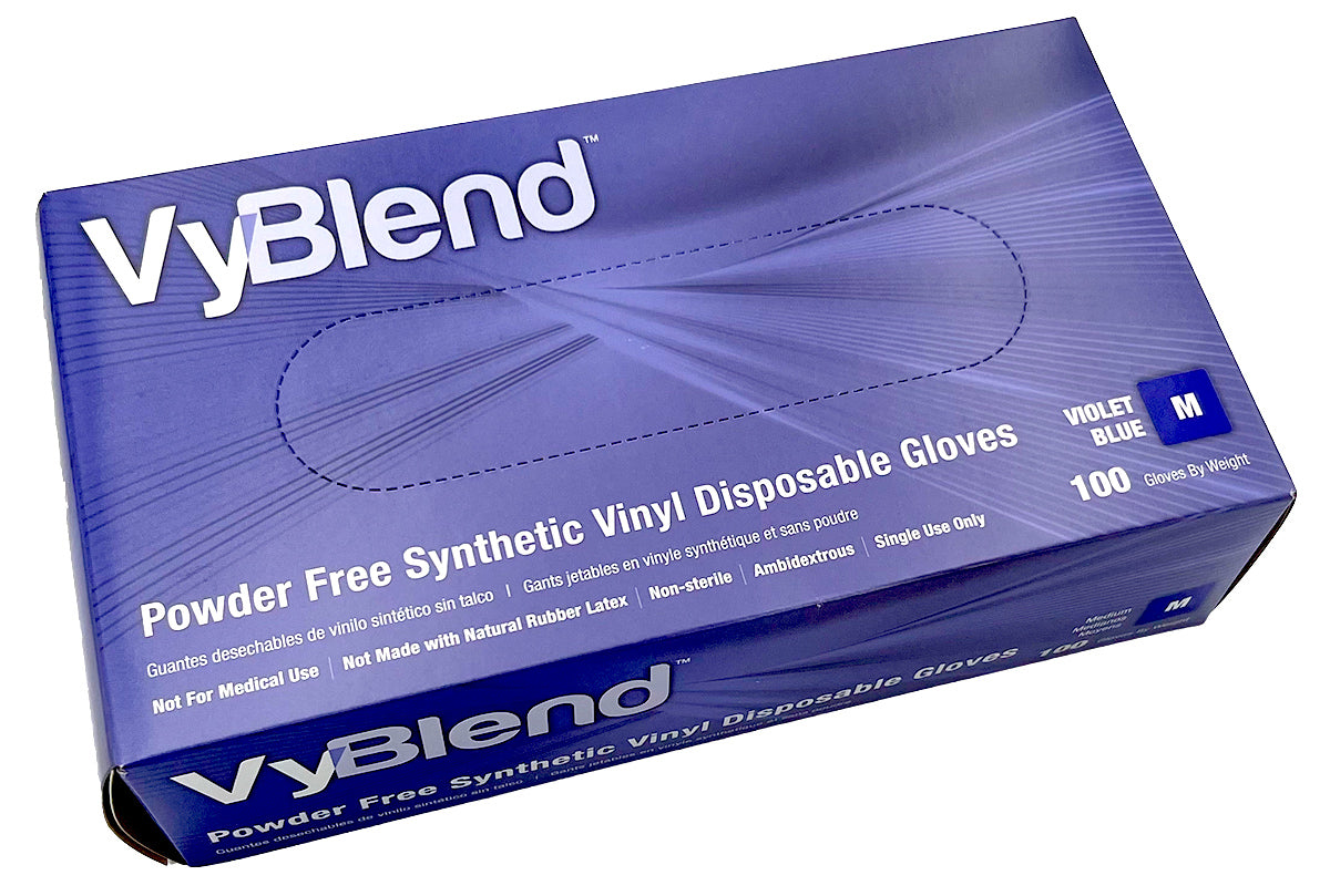 VyBlend Powder Free Synthetic Vinyl Disposable Gloves